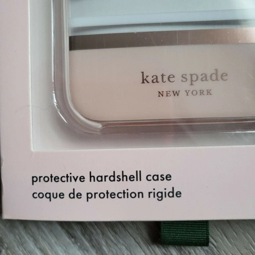 Kate Spade New York Clear Pink Gold Stripe Shell Case Apple iPhone 11 PRO